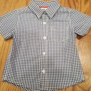 Osh Kosh B'gosh Blue Gingham Check Button Shirt